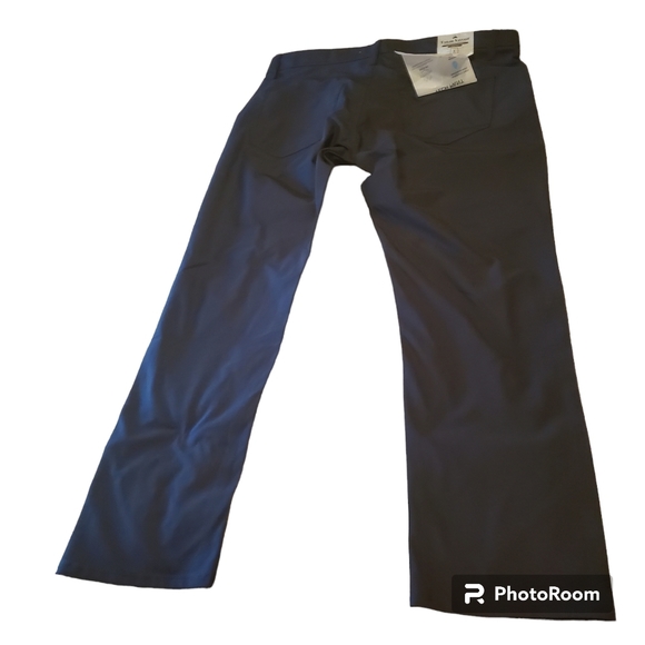 Pants Tech Performance Slim Fit Dark Blue TAILOR VINTAGE New Canaan (38X30) - Picture 2 of 10